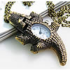 Uhr-Halskette, Zinklegierung, Länge:ca. 31 ZollInch, verkauft von Strang