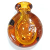 Lampwork Parfümflasche, Goldsand, gelb, 23x30x13mm, Bohrung:ca. 6mm, verkauft von PC