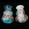 Lampwork Parfümflasche, Kalebasse, Goldsand & Silberfolie, keine, 18.5x26mm, Bohrung:ca. 6mm, verkauft von PC