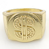 Zinc Alloy Finger Ring, gold color plated, 19mm Approx 22mm, US Ring 