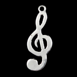 Brass Tool Pendants, Music Note, plated cadmium free Approx 1mm 