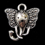Animal Brass Pendants, Elephant, plated cadmium free Approx 1.5mm 