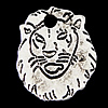 動物形の真鍮製ペンダント, 銅, ライオン, メッキ, 無色, カドミウムフリー 穴:約 1mm, 売り手 パソコン