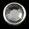 Flach Messing Perlen, flache Runde, plattiert, facettierte, keine, frei von Kadmium, 9x7mm, Bohrung:ca. 3x5mm, verkauft von PC