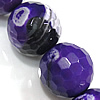 Natural Two Tone Agate Beads, Round, faceted, black, 8mm Approx 0.8-1mm Approx 15.5 Inch, Approx 