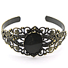 Brass Bracelet Base, antique bronze color plated, filigree & hollow, 68mm Inner Approx Approx 7 Inch 
