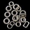 CCB ajuste de anillo plástico, plástico recubierto de cobre, chapado en color de plata, libre de plomo & níquel, 13-35mm, agujero:aproximado 1-5mm, Vendido por Bolsa