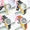 Women Wrist Watch, Leather, with zinc alloy dial, Round 30mm,12mm Approx 8.2 Inch 