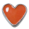 Schmelz Acryl Perlen, Herz, Emaille, keine, 12x13x5mm-17x18x5mm, Bohrung:ca. 2mm, verkauft von PC