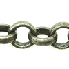 Rolo Eisenkette, Eisen, plattiert, keine, frei von Nickel, 6x1.7mm, 100m/Strang, verkauft von Strang
