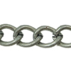 Twist ovale Einsenkette, Eisen, plattiert, keine, frei von Nickel, 4.5x6.3x1mm, 100m/Strang, verkauft von Strang