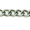 Twist ovale Einsenkette, Eisen, plattiert, keine, frei von Nickel, 3.7x5.3x0.9mm, 100m/Strang, verkauft von Strang
