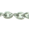 Twist ovale Einsenkette, Eisen, plattiert, keine, frei von Nickel, 4x5x1mm, 100m/Strang, verkauft von Strang