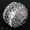 Filigree Zinc Alloy Beads, Round, plated 17mm Approx 3mm 