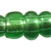 Silver Lined Glass Seed Beads, Round, silver-lined green 