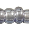 Transparent Lustered Glass seed Beads, Round, translucent, light grey 