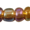 Transparent Rainbow Glass Seed Beads, irregular, translucent, brown 