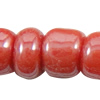 Opaque Lustrous Glass Seed Beads, Slightly Round red 