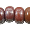 Opaque Lustrous Glass Seed Beads, Round brown 