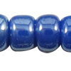 Opaque Lustrous Glass Seed Beads, Round blue 