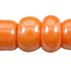 Perles de verre brillant , perles de rocaille en verre, Légèrement rond, opaque, multiple tailles pour le choix, orange, Vendu par sac