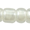 Luminous Color lined Glass Seed Beads, Slightly Round, color-lined white 