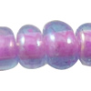 Transparent Rainbow Glass Seed Beads, Slightly Round, translucent, pink 