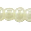 Ceylon Round  perles de verre, perles de rocaille en verre, Légèrement rond, ceylan, multiple tailles pour le choix, Jaune, Vendu par sac