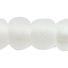 Perles de verre en couleurs Givré , perles de rocaille en verre, Légèrement rond, multiple tailles pour le choix, blanc, Vendu par sac