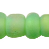 Perles de verre en Givré AB couleurs, perles de rocaille en verre, Légèrement rond, multiple tailles pour le choix, vert, Vendu par sac