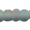 Frosted AB Colors Glass Seed Beads, Slightly Round grey 
