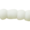 Matte Glass Seed Beads, Slightly Round white 