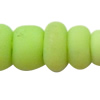 Matte Glass Seed Beads, Slightly Round green 