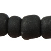 Matte Glass Seed Beads, Slightly Round black 