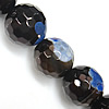 Natural Two Tone Agate Beads, Round, Customized & faceted Approx 1-2mm Approx 16 Inch 