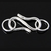 Sterling Silver S Hook Clasp, 925 Sterling Silver, plated Approx 4.2mm 