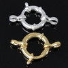 Broche de anillo de primavera de plata del rey, plata de ley 925, más colores para la opción, agujero:aproximado 3mm, Vendido por UD
