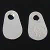 Sterling Silver Tag, 925 Sterling Silver, Teardrop, plated, Customized Approx 1.2mm 