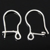925 Sterling Silver Kidney Earwires, plated Approx 1.65mm 