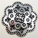 Rhinestone Emaille Armband Charm, Zinklegierung, Blume, plattiert, keine, 24x24x6mm, Bohrung:ca. 13x12mm, 150PCs/Tasche, verkauft von Tasche