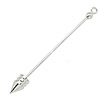 Brass Eyepin, platinum color plated Approx 2mm mm 