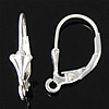 925 Sterling Silver Lever Back Earring Wires, plated Approx 1.4mm 
