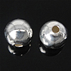 Sterling Silber Vintage Perlen, 925 Sterling Silber, rund, plattiert, keine, 6mm, Bohrung:ca. 1.5mm, verkauft von PC