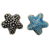 Glatte Cloisonné Perlen, mit Muster von runden Punkten & gemischt, Bohrung:ca. 1mm, verkauft von PC