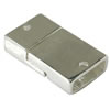Zinklegierung Magnetverschluss, Rechteck, plattiert, keine, 25x16mm, Bohrung:ca. 14x5mm, 50PCs/Tasche, verkauft von Tasche