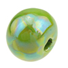 perle en porcelaine plaquée colorée , tambour, Placage coloré, grand trou, plus de couleurs à choisir Environ 4mm, Vendu par PC