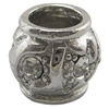 Zinc Alloy Large Hole Beads, plated nickel, lead & cadmium free Approx 6.5mm 
