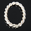 Sterling Silber Linking Ring, 925 Sterling Silber, oval, plattiert, Twist, keine, 12.5x16.2x2mm, verkauft von PC