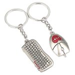 Couple Key Chain, Zinc Alloy, with enamel, for couple & enamel, lead & nickel free  .5 Inch 
