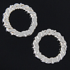 純銀製指輪リング, 92.5％純度シルバー, ドーナツ型, メッキ, ツイスト, 無色 穴:約 7mm, 売り手 パソコン